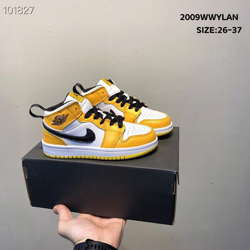 _Real head layer_ Nike Air Jordan Brand 1 AJ1 Jordan first high-end sports children_s shoes basketball shoes 26-37-7b3d24ea